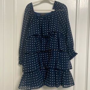 J Crew Girls’ Tiered Polka-dot chiffon dress